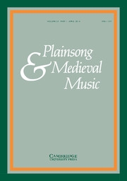 New issue of the journal "Plainsong and Medieval Music" with contributions by project members